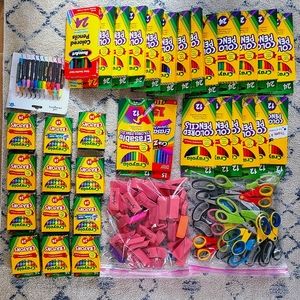 Bulk classroom supplies crayons scissors pencils